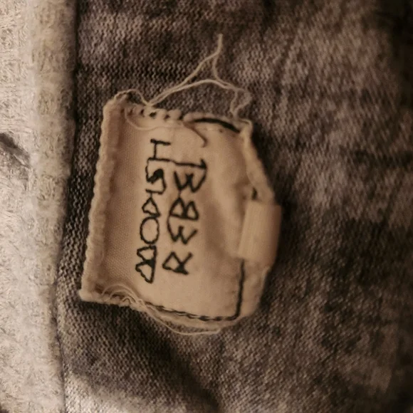 Plaid Hoodie Shirt with Gray Hood - Picture 2 of 4